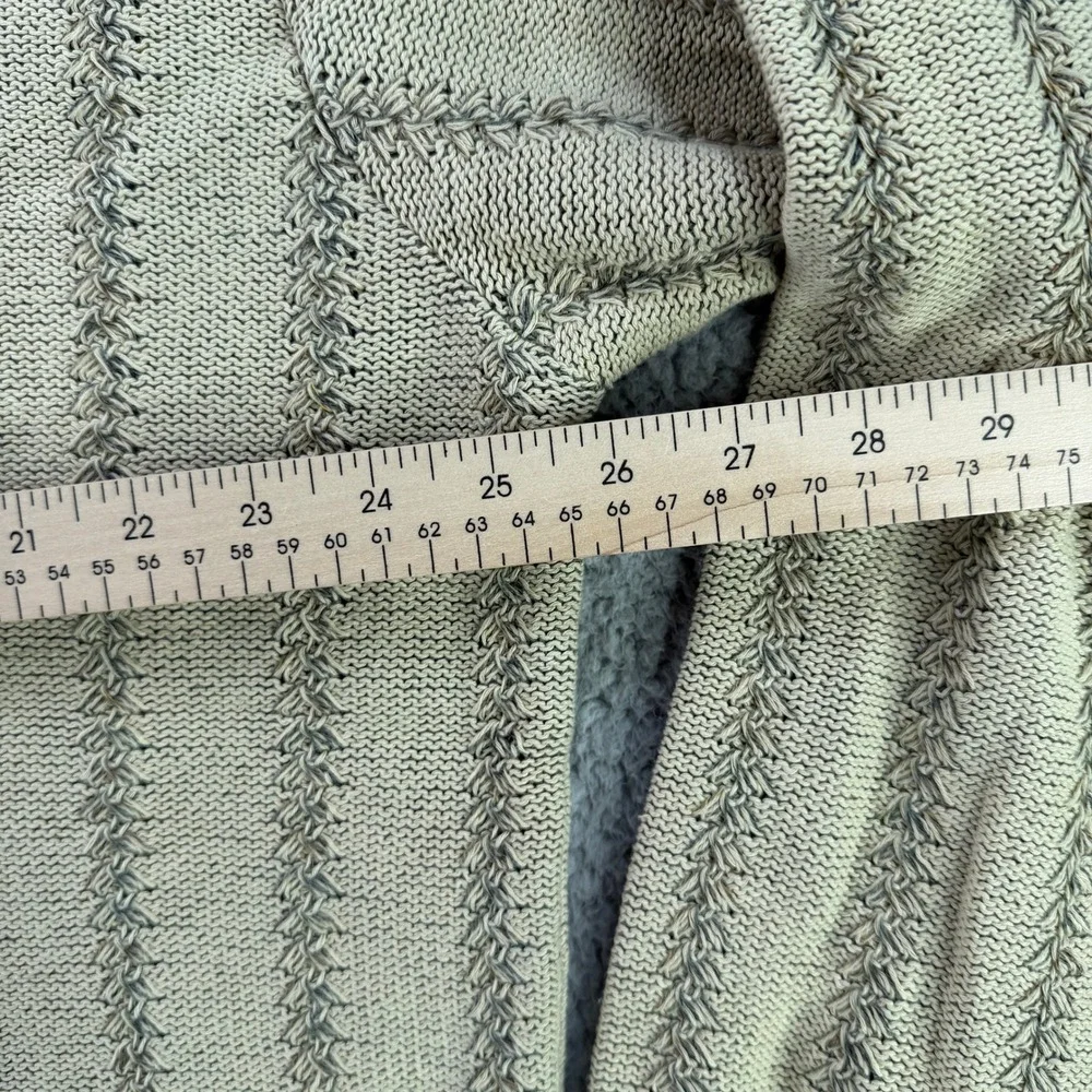 Ermenegildo Zegna Sweater Mens XL Beige Vertical Stripe Textured V-Neck Italy